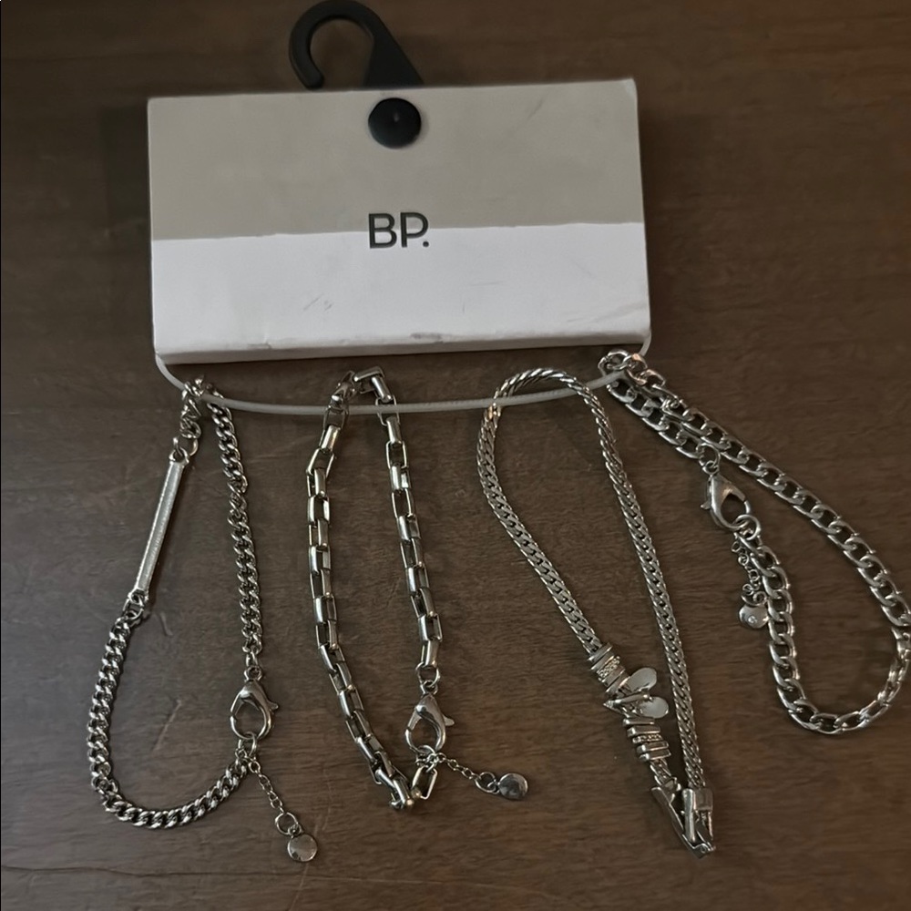❤️ BP by Nordstrom Silver Women's Bracelet Set of 4 NWT